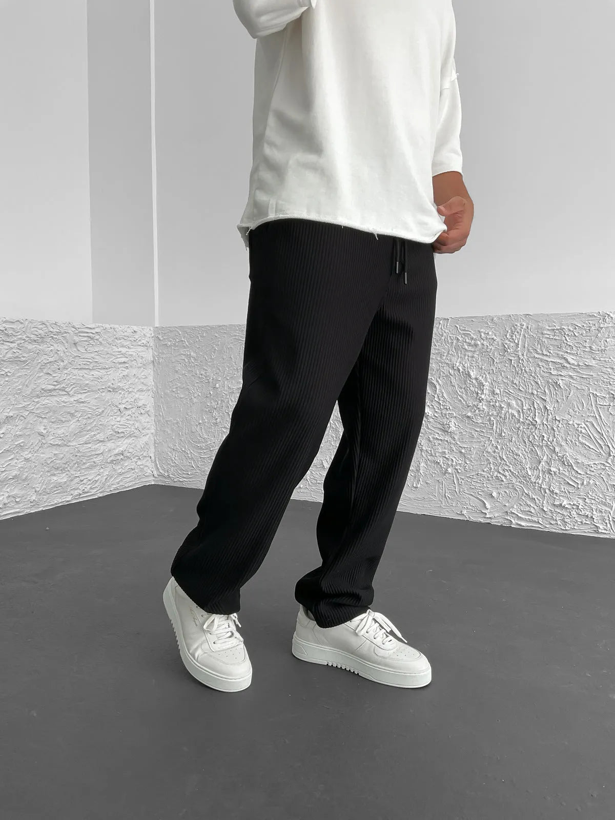 Pantaloni a Costine in Spandex Comodi