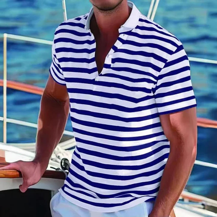 Gabriele - Polo Retro a Strisce da Uomo