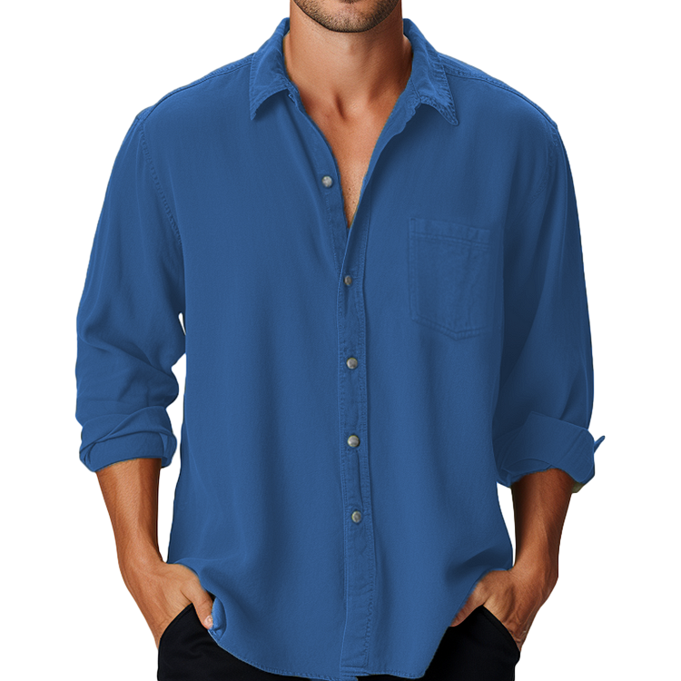 Camicia in Cotone a Maniche Lunghe