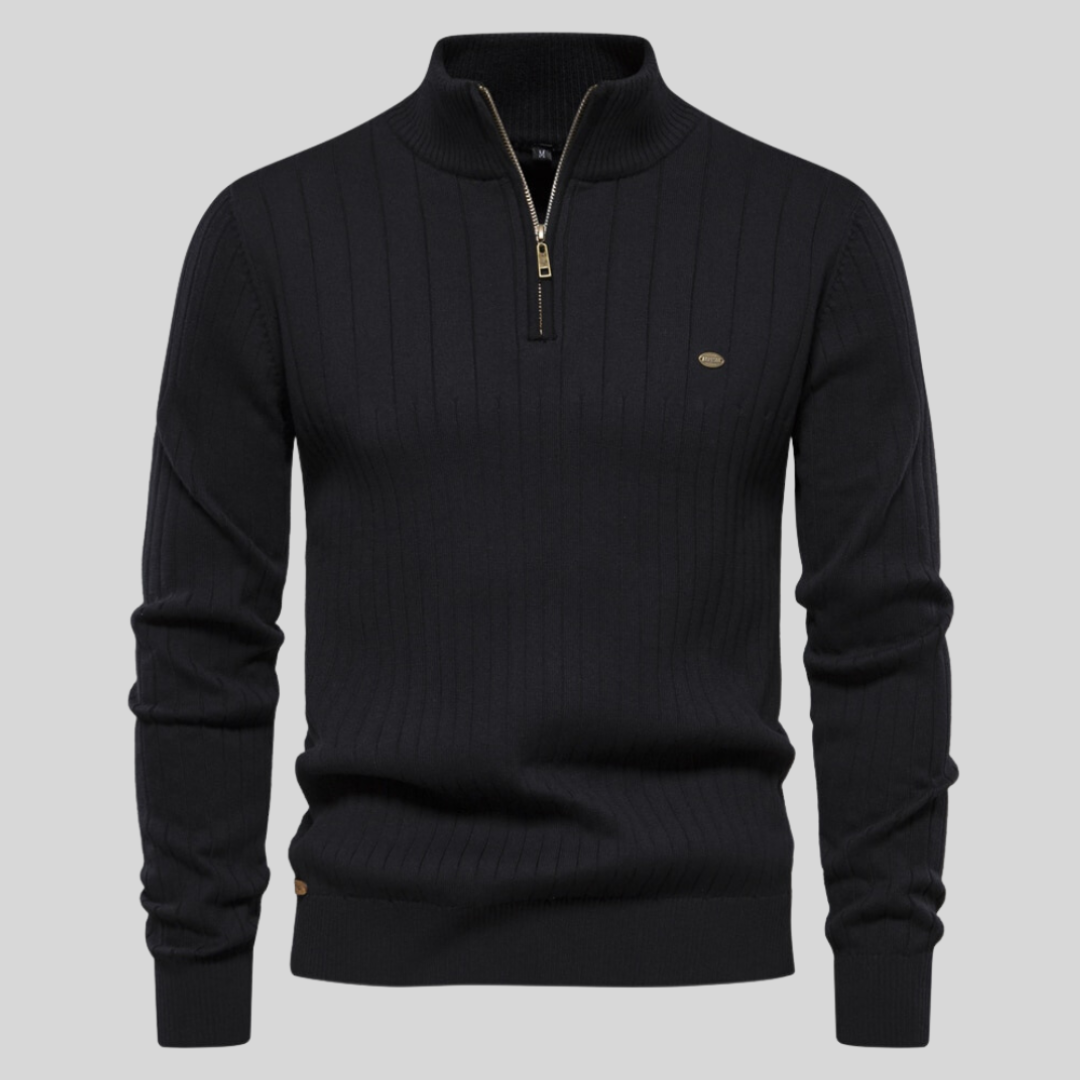 Felpa uomo con zip mezza lunghezza