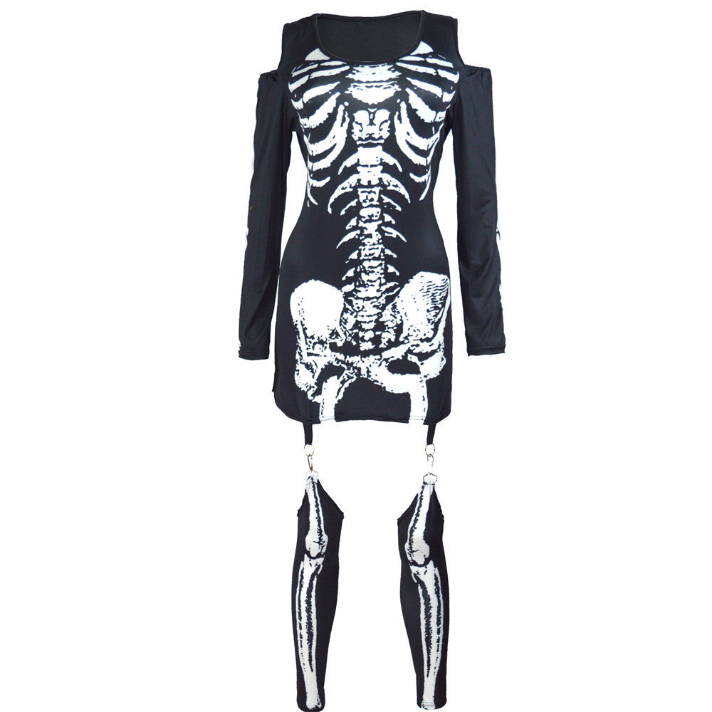 Stampa Scheletro Costume di Halloween