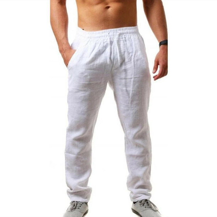 Pantaloni Eleganti in Lino Uomo