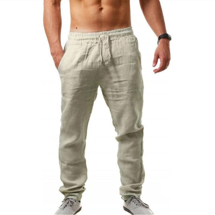 Pantaloni Eleganti in Lino Uomo