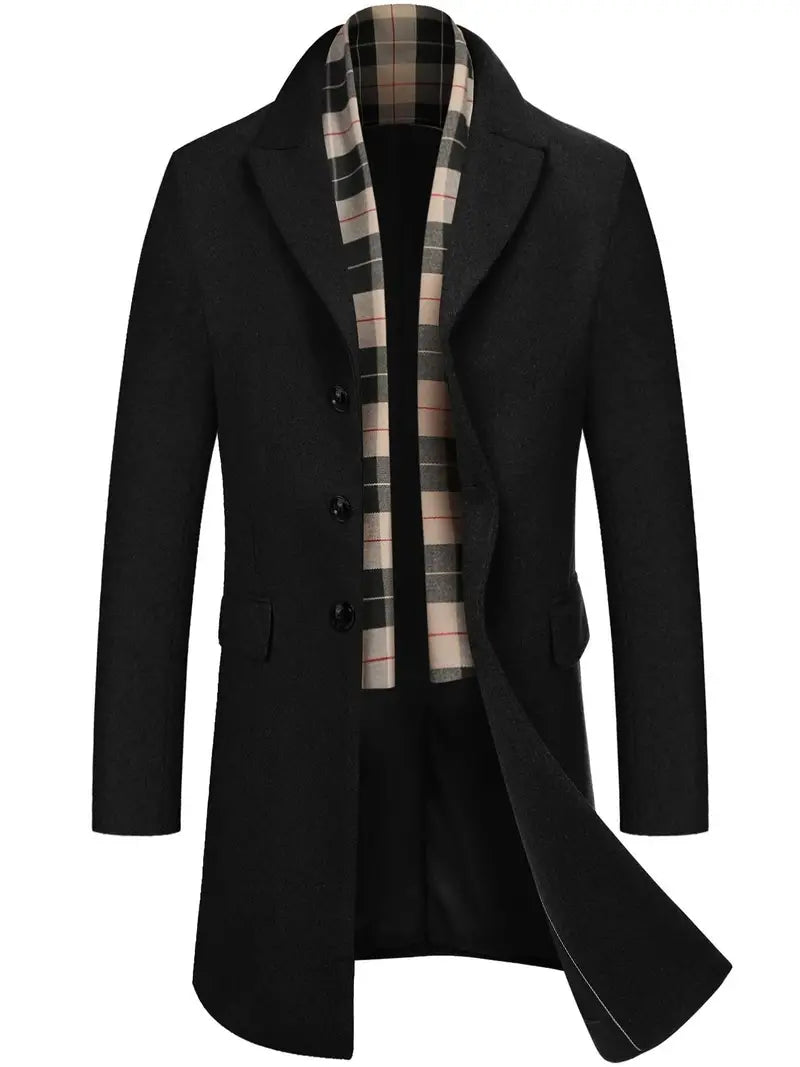 Cappotto in Lana con Collo Rimovibile