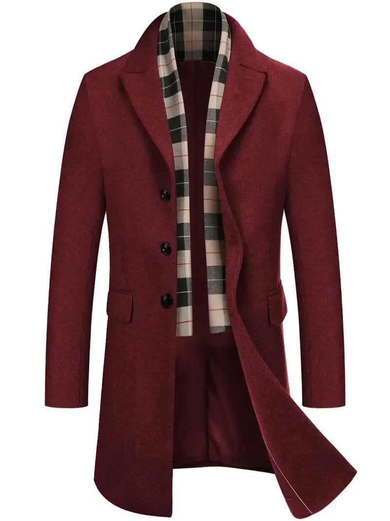 Cappotto in Lana con Collo Rimovibile