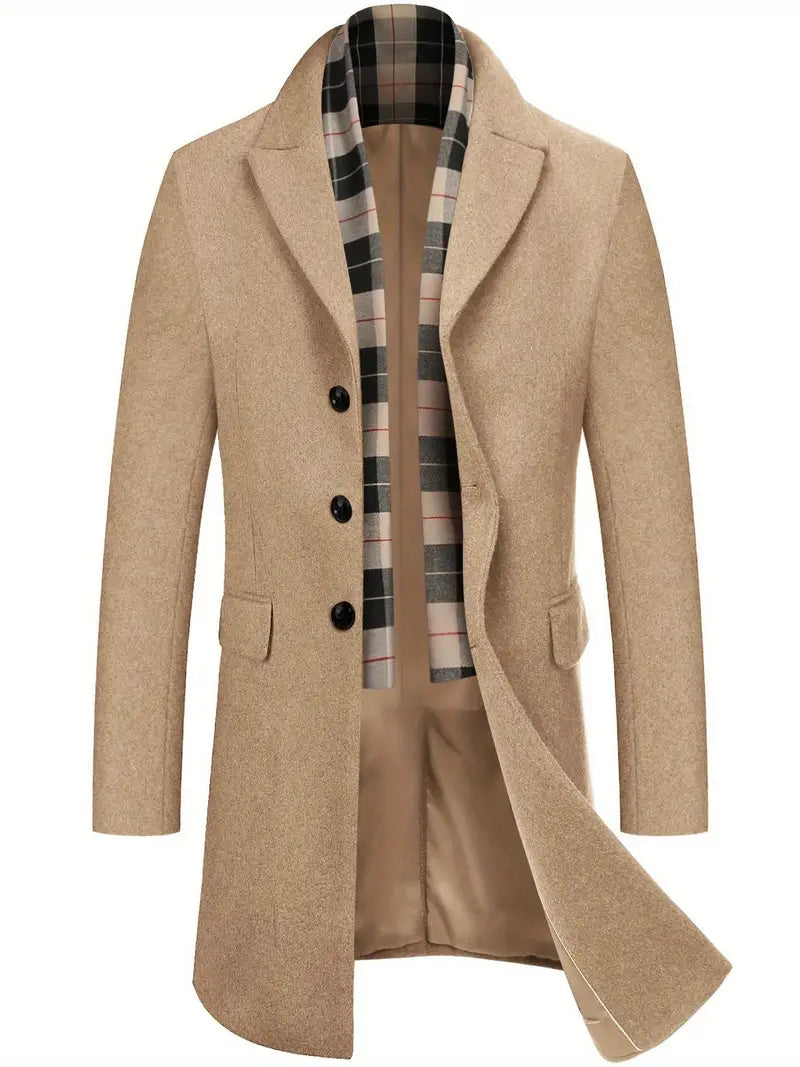 Cappotto in Lana con Collo Rimovibile