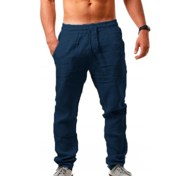 Pantaloni Eleganti in Lino Uomo