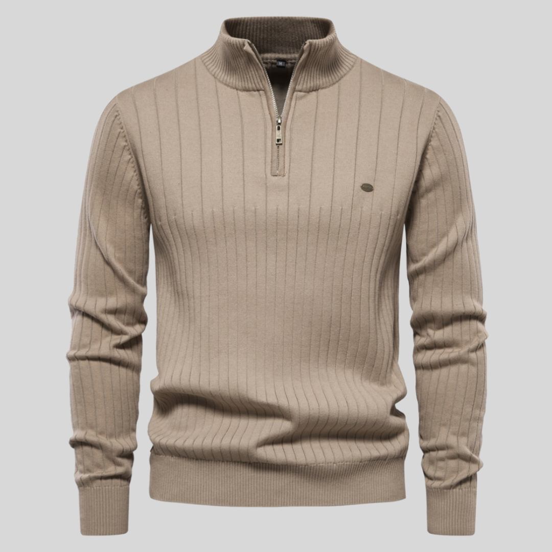 Felpa uomo con zip mezza lunghezza