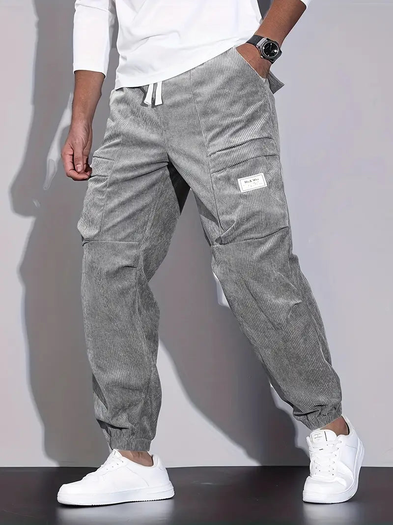 pantaloni da jogging in velluto a coste