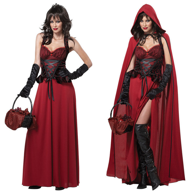 Abito fiabesco con mantello costume di Halloween | Maxi