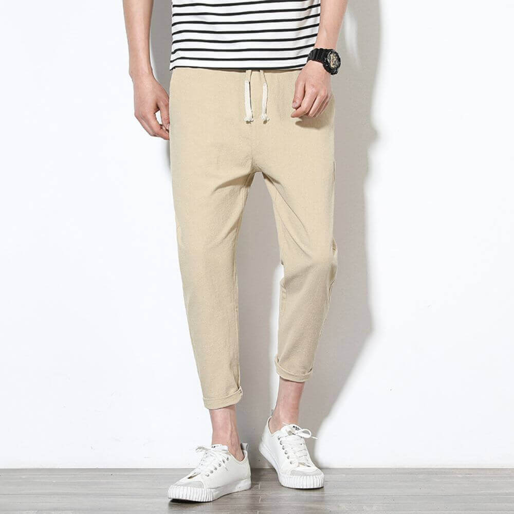 Pantaloni Bianchi in Cotone Leggero