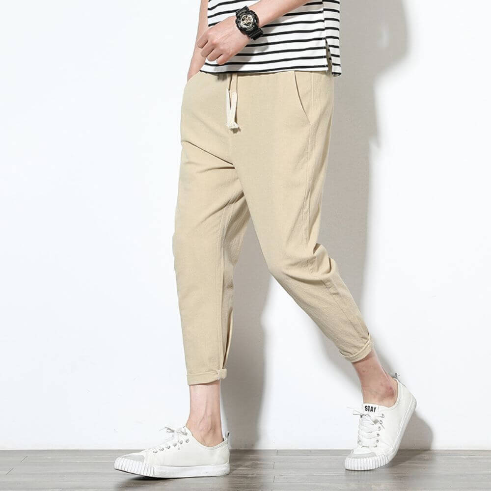 Pantaloni Bianchi in Cotone Leggero