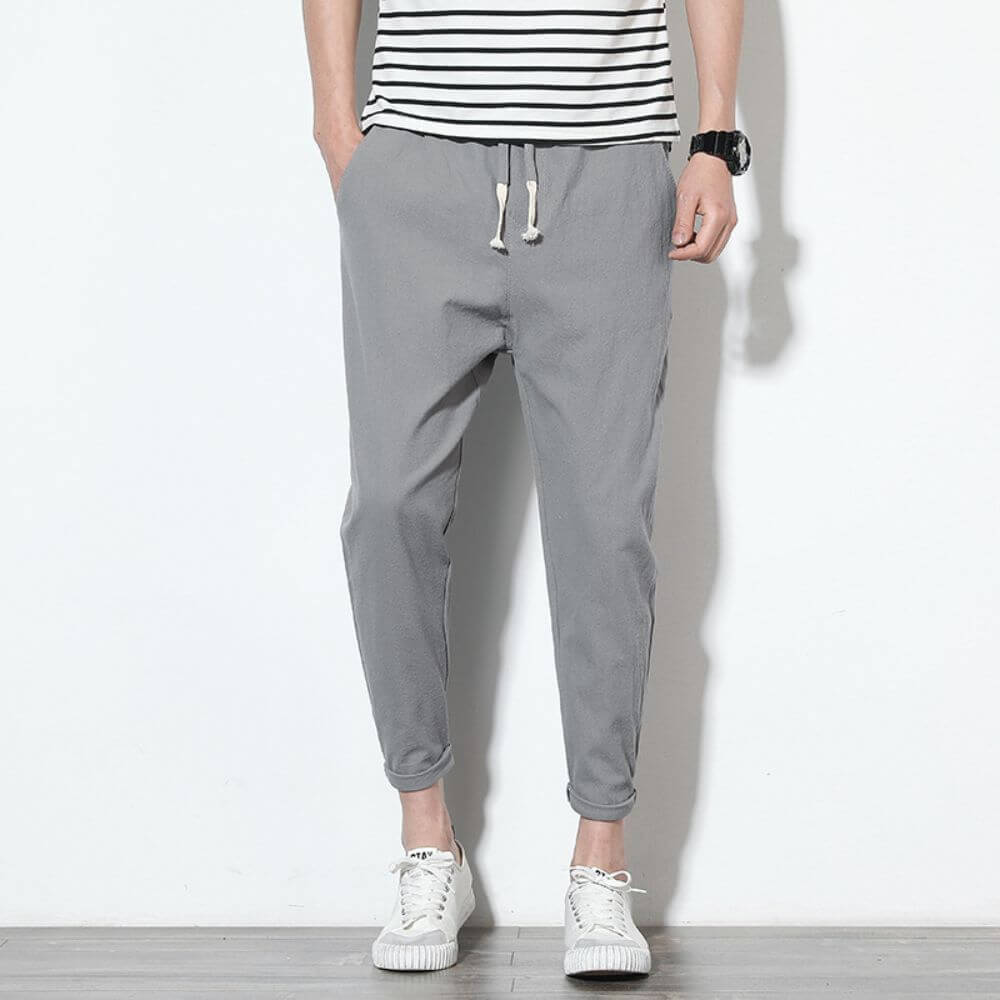 Pantaloni Bianchi in Cotone Leggero
