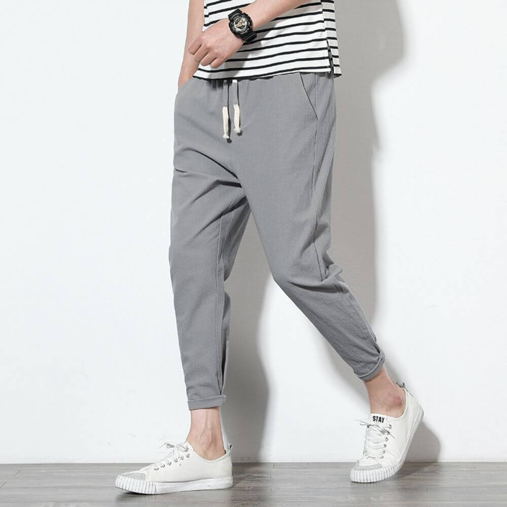 Pantaloni Bianchi in Cotone Leggero