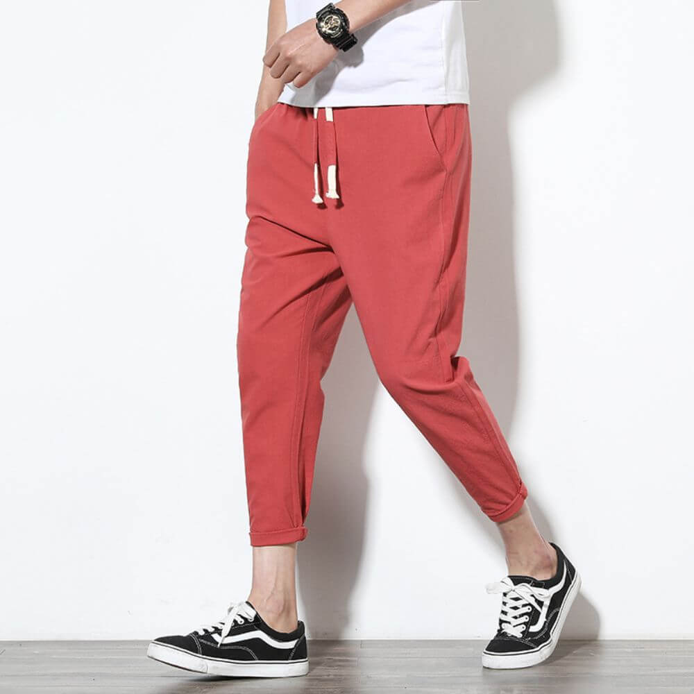 Pantaloni Bianchi in Cotone Leggero