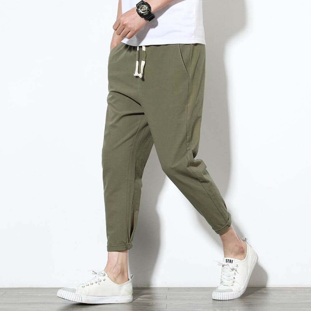 Pantaloni Bianchi in Cotone Leggero