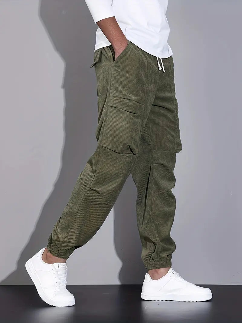 pantaloni da jogging in velluto a coste