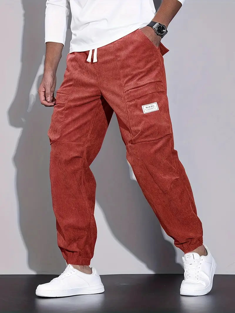 pantaloni da jogging in velluto a coste