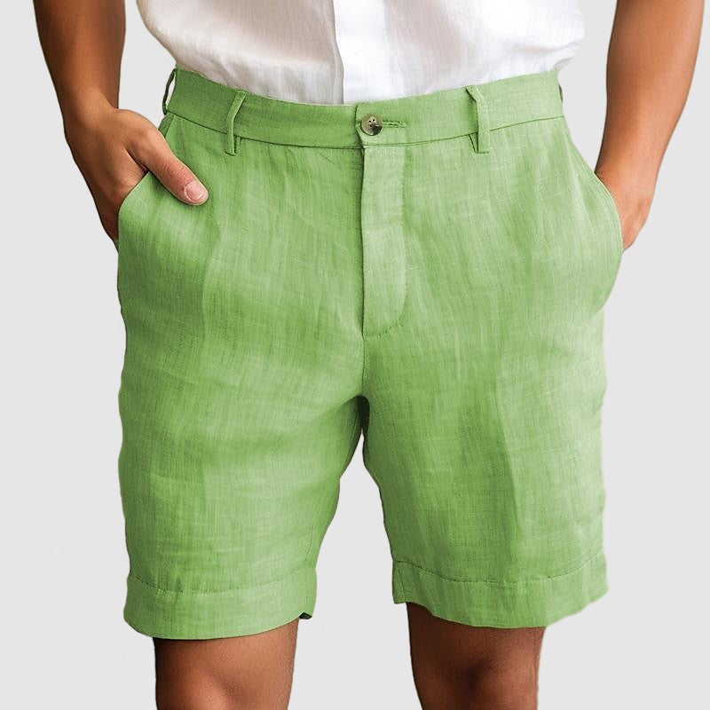 Pantaloncini Casual in Cotone e Lino