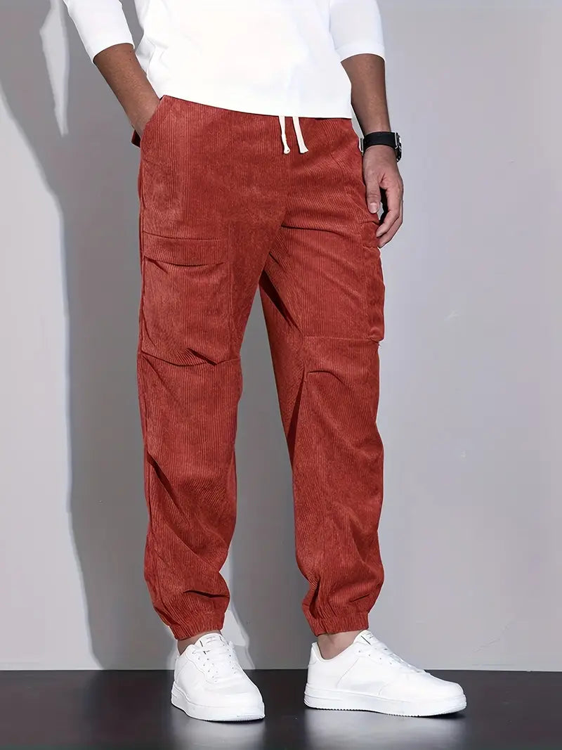pantaloni da jogging in velluto a coste
