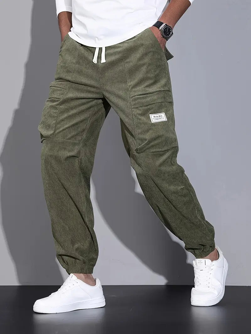 pantaloni da jogging in velluto a coste