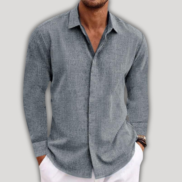 Camicia Lino Maniche Lunghe Elegante