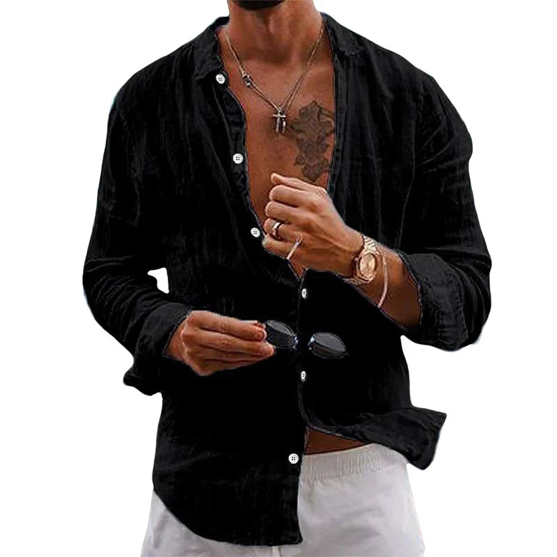 Camicia Elegante in Lino Uomo