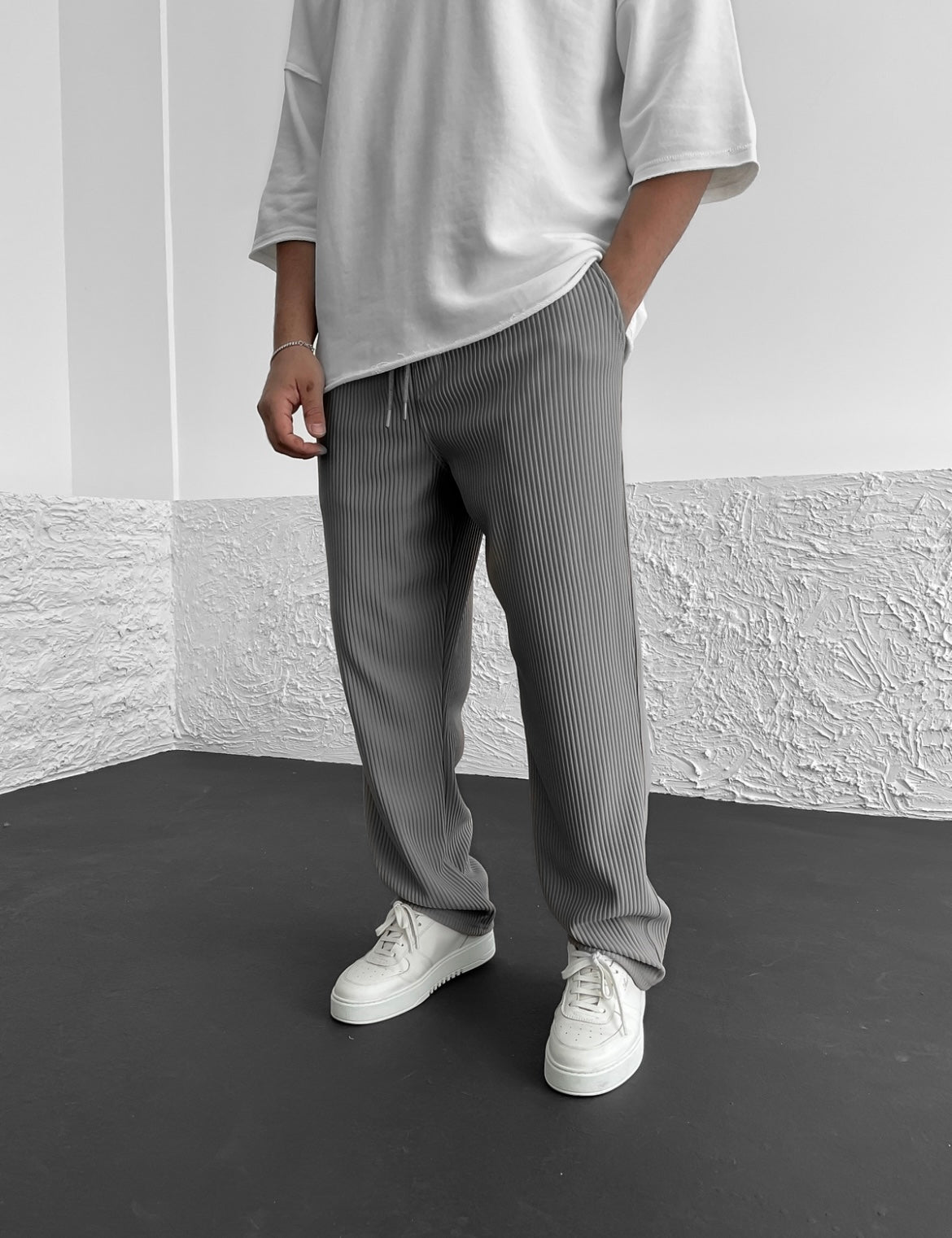 Pantaloni a Costine in Spandex Comodi