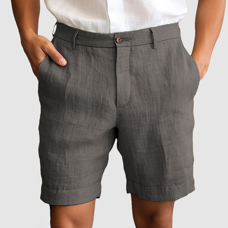 Pantaloncini Casual in Cotone e Lino