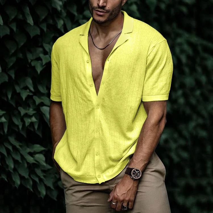Camicia Estiva in Lino con Chiusura a Bottoni