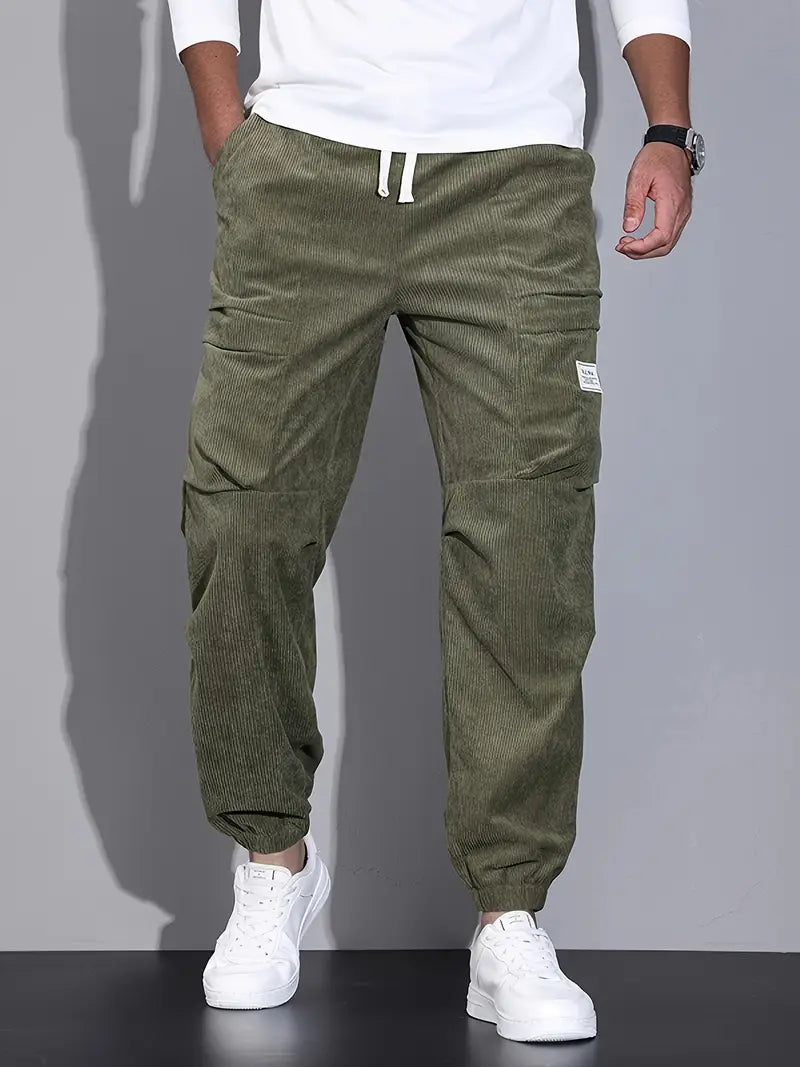 pantaloni da jogging in velluto a coste