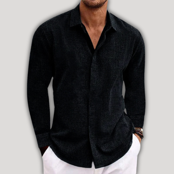 Camicia Lino Maniche Lunghe Elegante