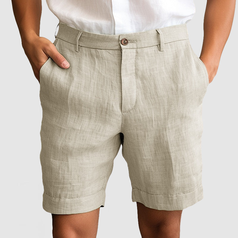 Pantaloncini Casual in Cotone e Lino