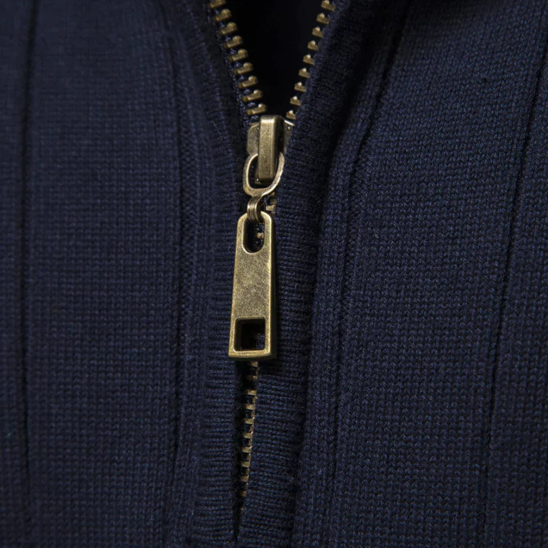 Felpa uomo con zip mezza lunghezza