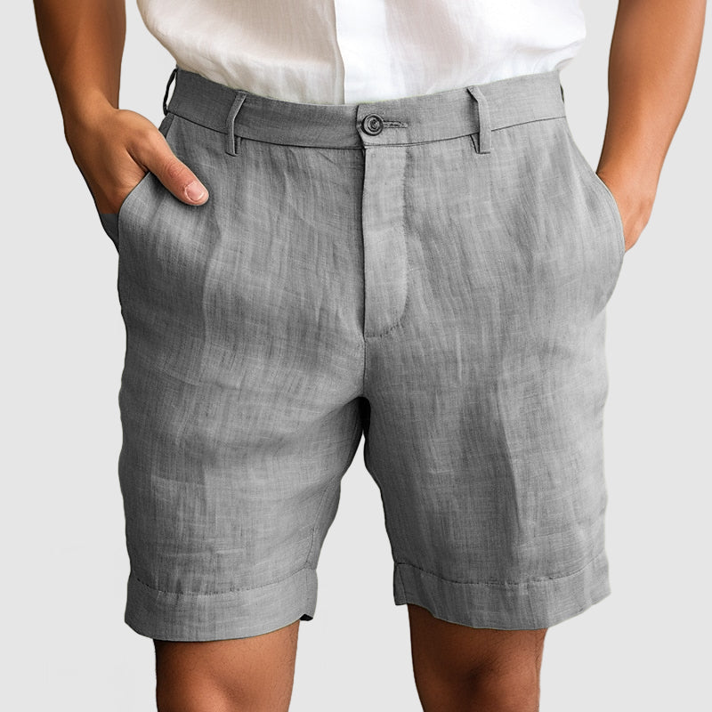 Pantaloncini Casual in Cotone e Lino
