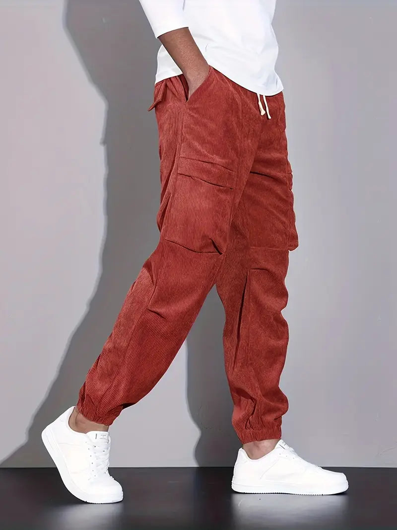 pantaloni da jogging in velluto a coste