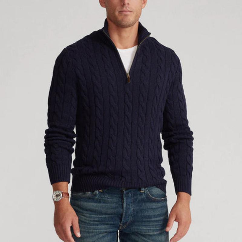 Felpa mezza zip uomo elegante