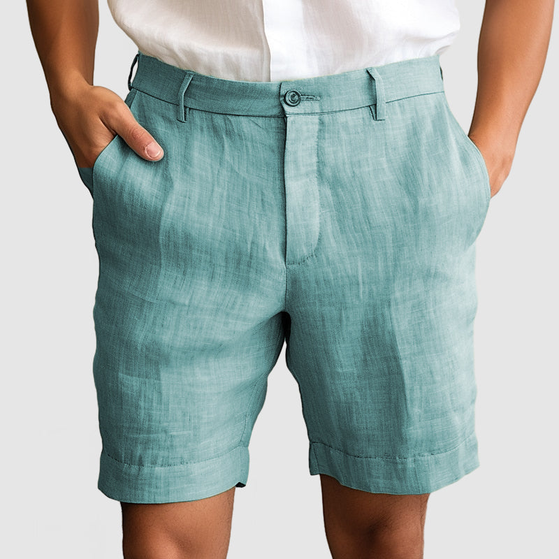 Pantaloncini Casual in Cotone e Lino