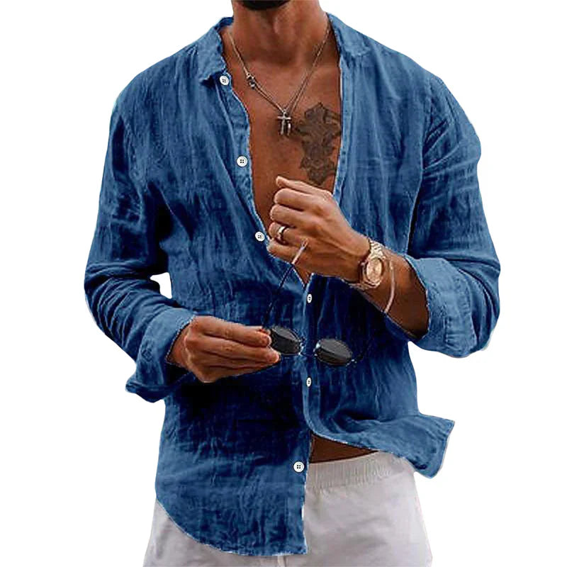Camicia Elegante in Lino Uomo