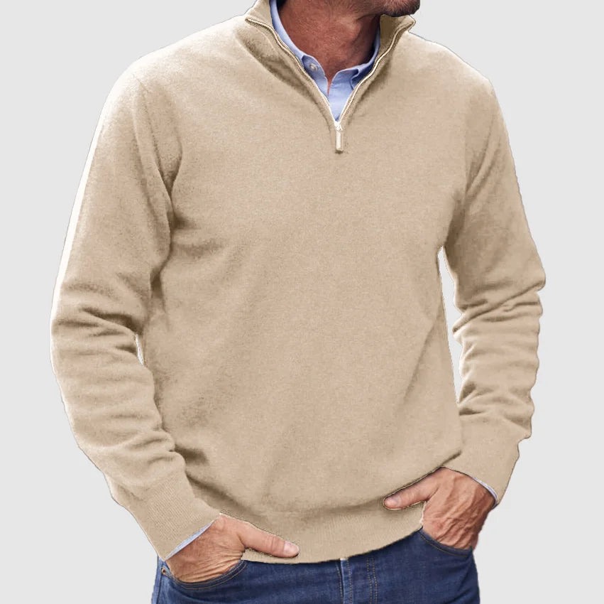 Maglione in Cashmere Italiano con Zip