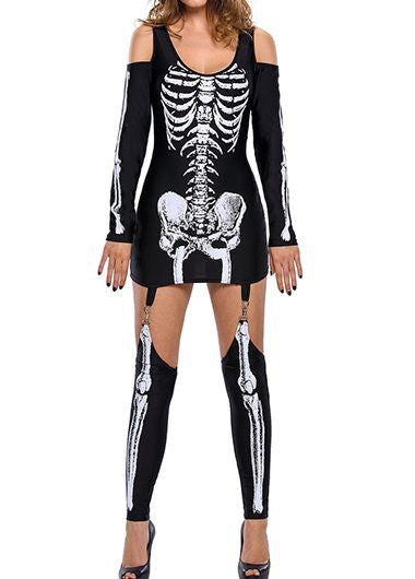 Stampa Scheletro Costume di Halloween