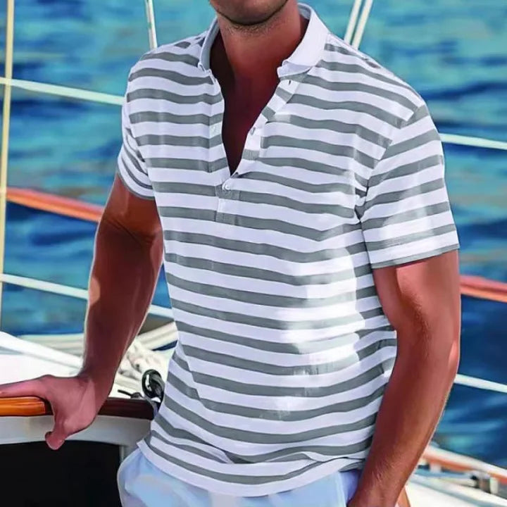 Gabriele - Polo Retro a Strisce da Uomo