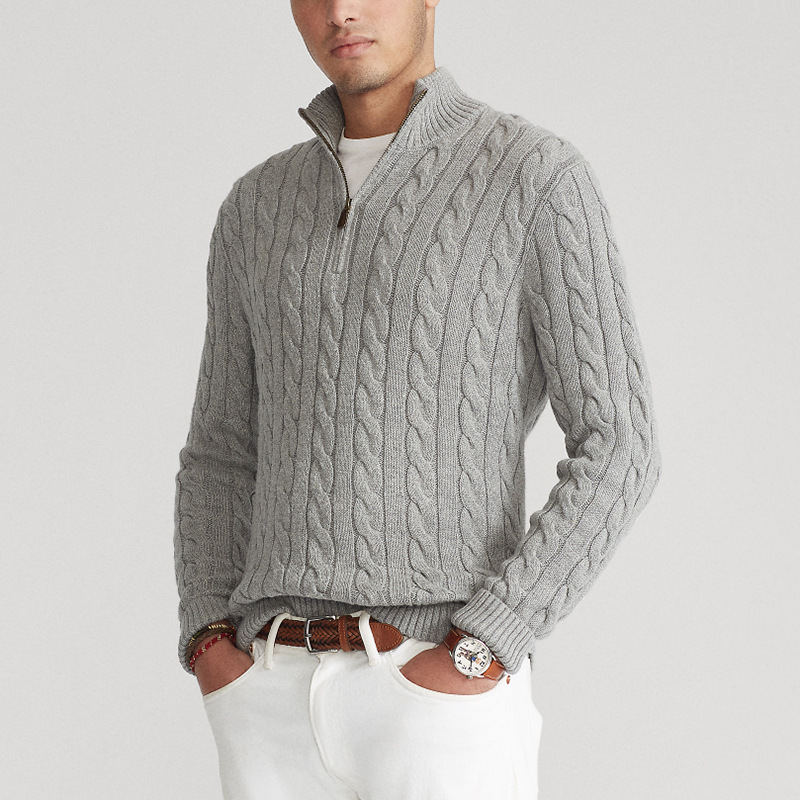 Felpa mezza zip uomo elegante