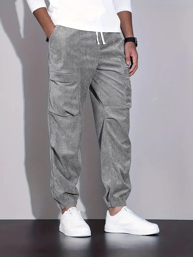 pantaloni da jogging in velluto a coste