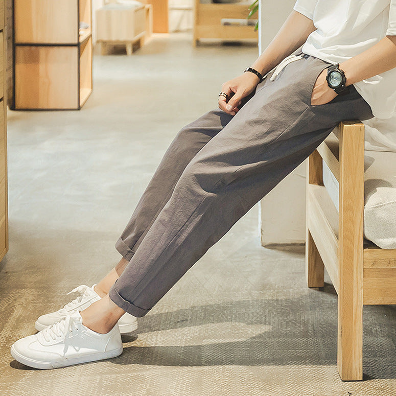 Pantaloni Bianchi in Cotone Leggero