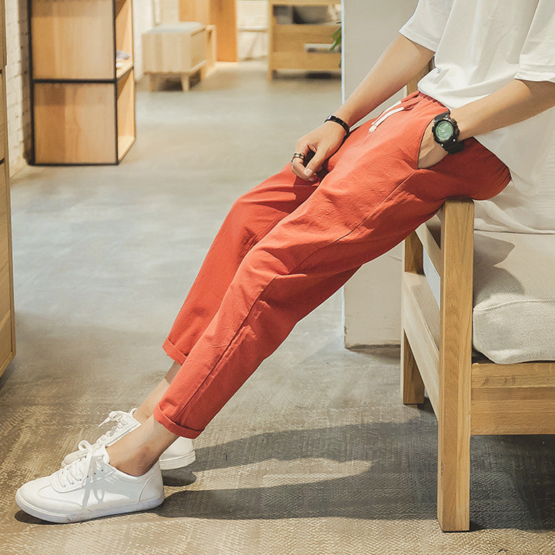 Pantaloni Bianchi in Cotone Leggero