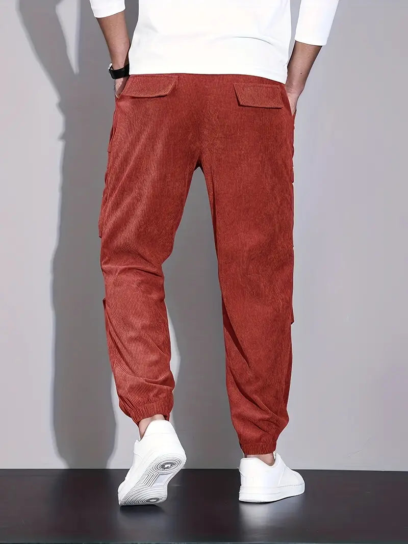 pantaloni da jogging in velluto a coste