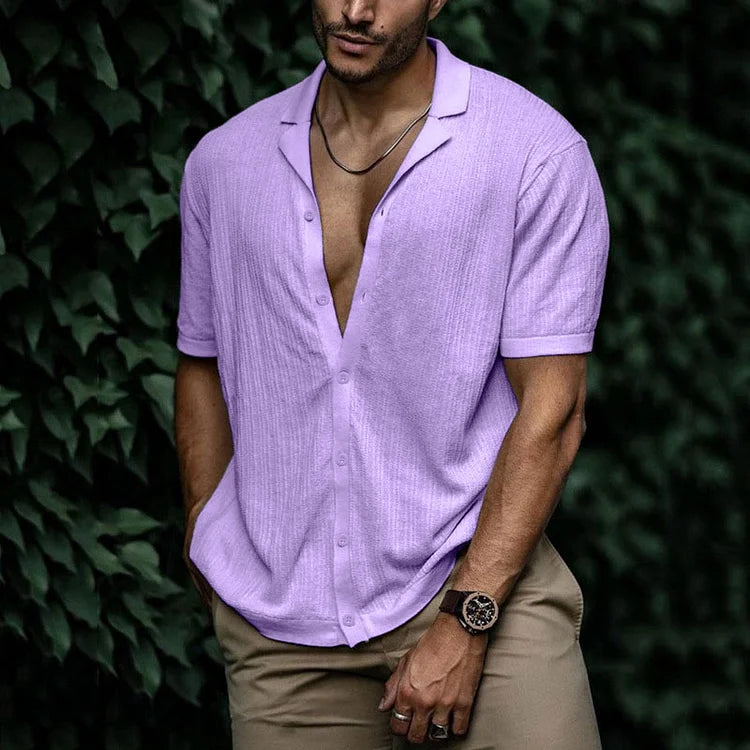 Camicia Estiva in Lino con Chiusura a Bottoni