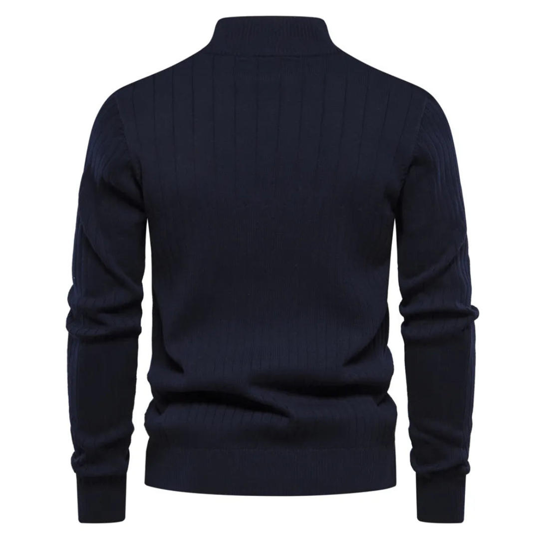 Felpa uomo con zip mezza lunghezza