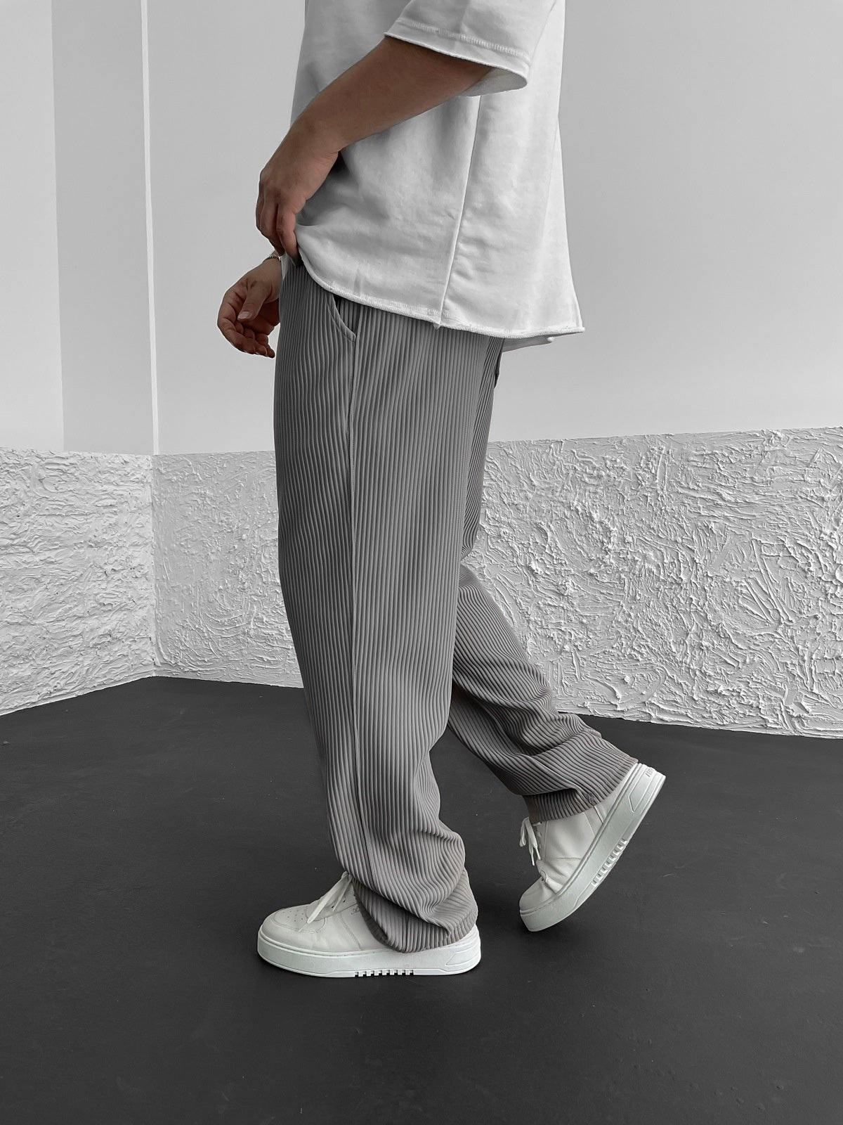 Pantaloni a Costine in Spandex Comodi